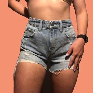Barely Worn High Rise Jean Shorts